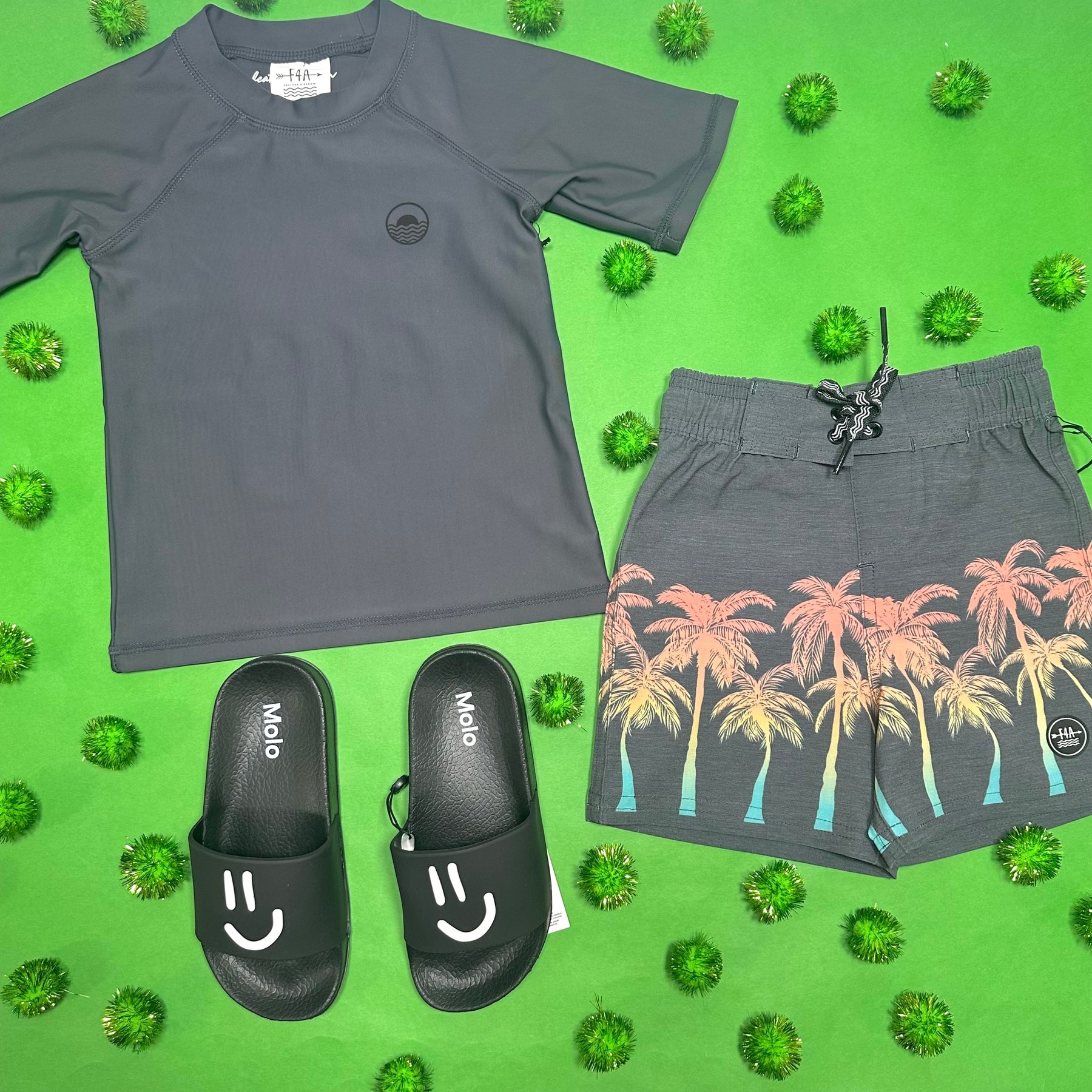 PALM TREE SWIM TRUNKS