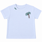 TROPICAL PALM TREE EMBROIDERED TSHIRT (PREORDER)