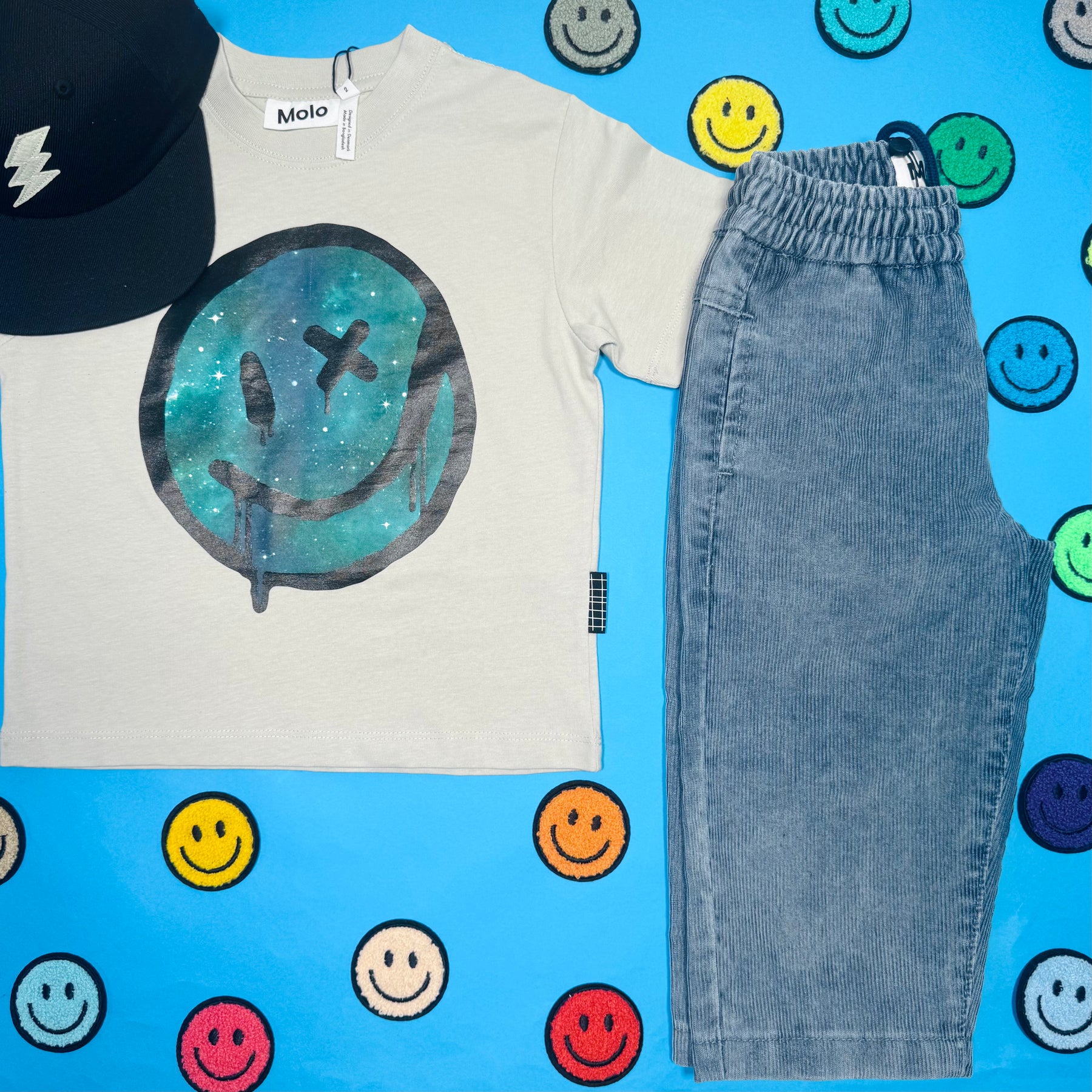 RODNEY DRIPPY MOON SMILEY FACE TSHIRT - SHORT SLEEVE TOPS