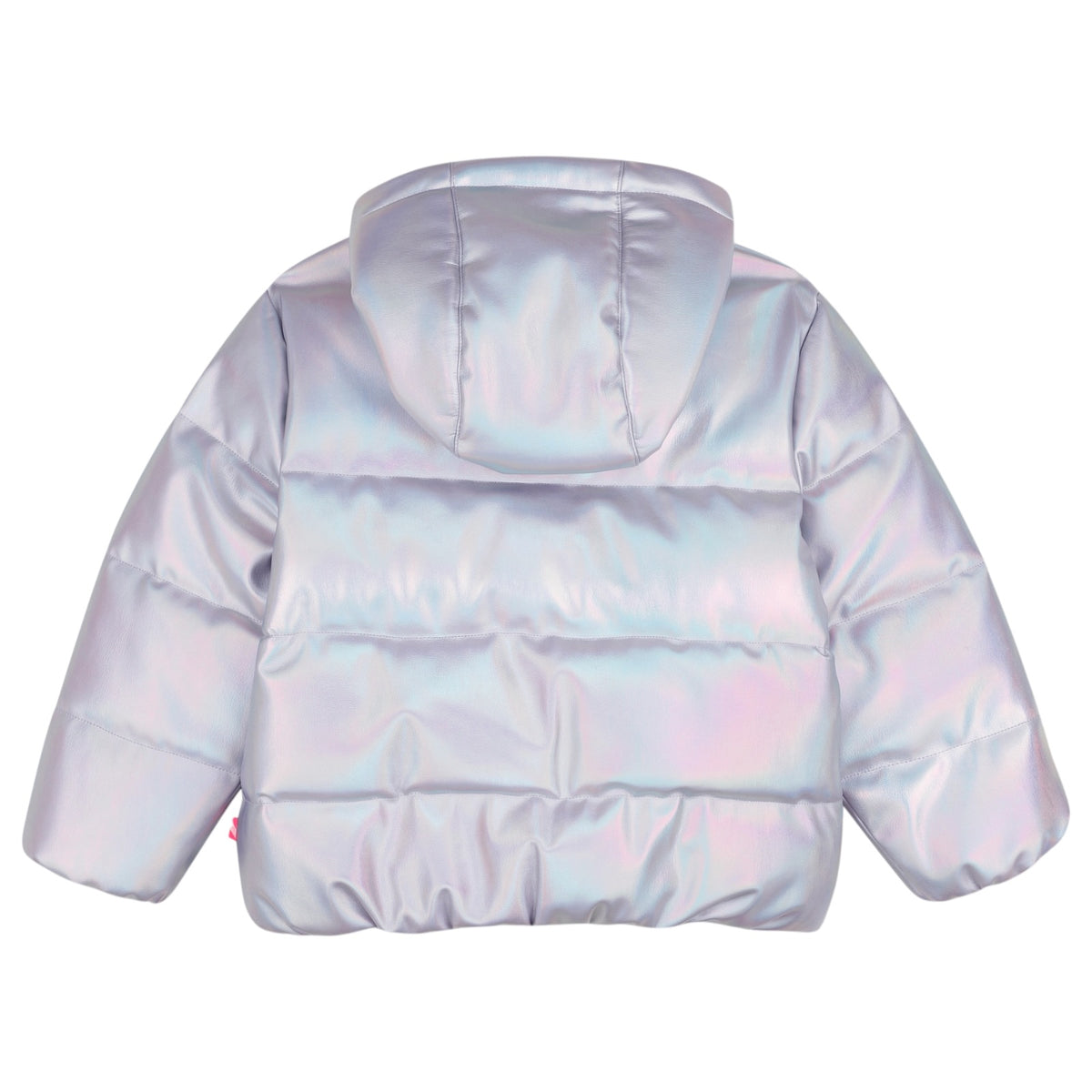 PEARL STUDDED METALLIC HOODED PUFFER (PREORDER)