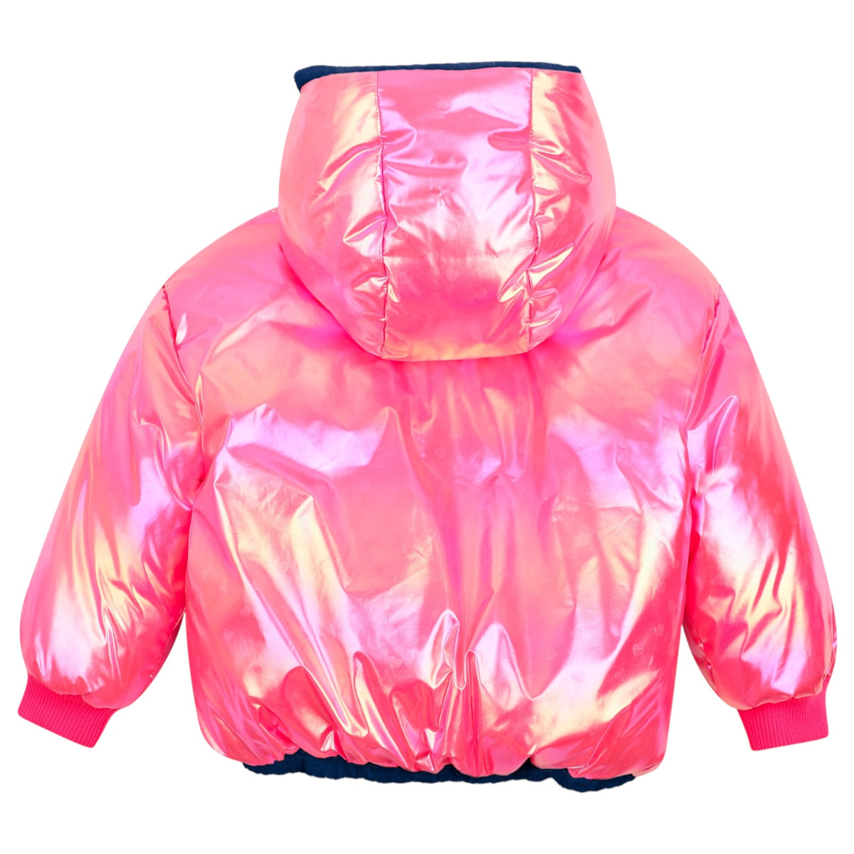 FAUX FUR REVERSIBLE METALLIC PUFFER JACKET (PREORDER)