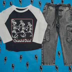STONEWASH CARGO PANTS