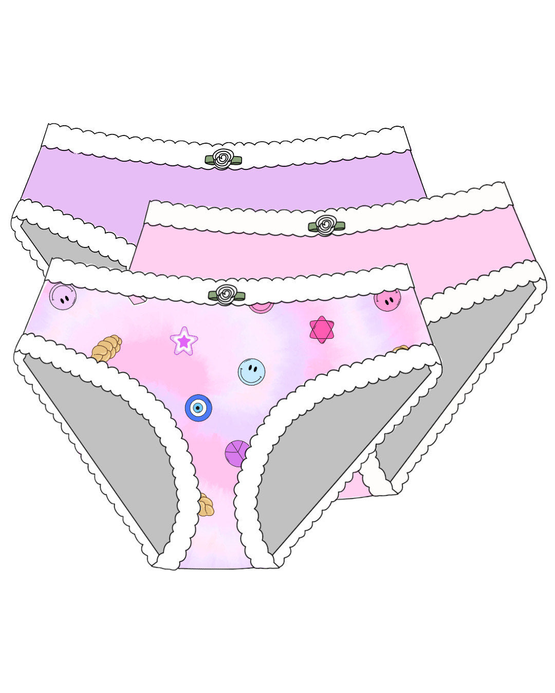 COOL ICONS 3 PACK PANTIES