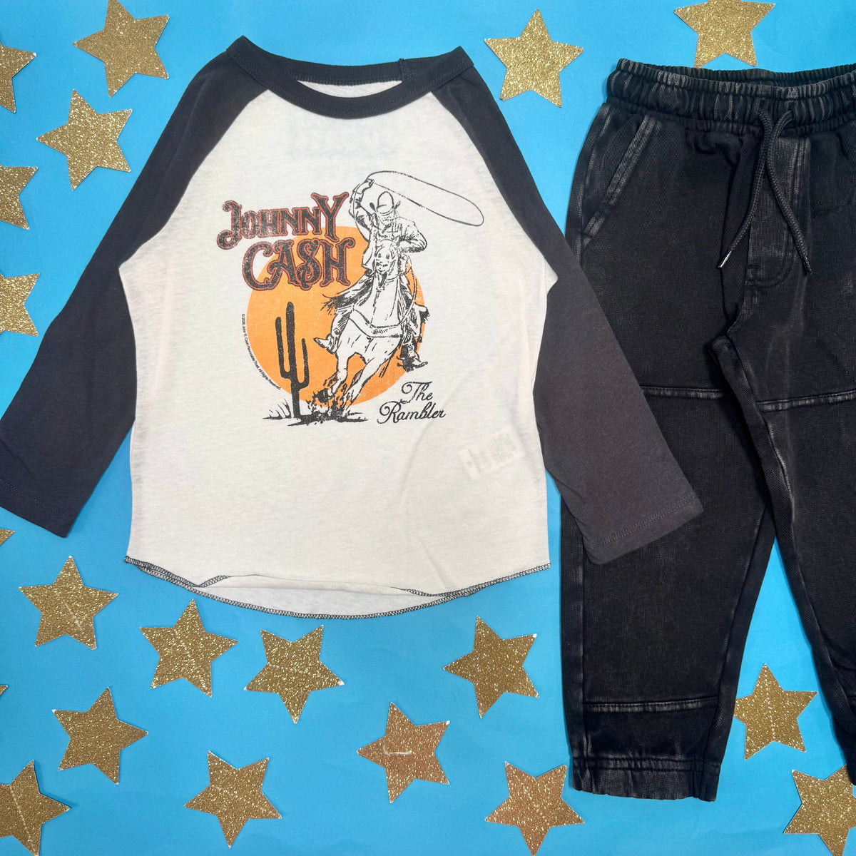 JOHNNY CASH LONG SLEEVE TSHIRT - ROWDY SPROUT - LONG SLEEVE TOPS