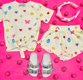 TRUE CRYSTAL ICONS SHORT SLEEVE AND SHORTS SET