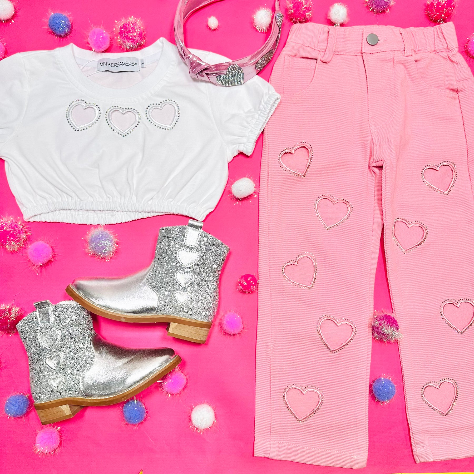 AMELIA CRYSTAL HEART JEANS