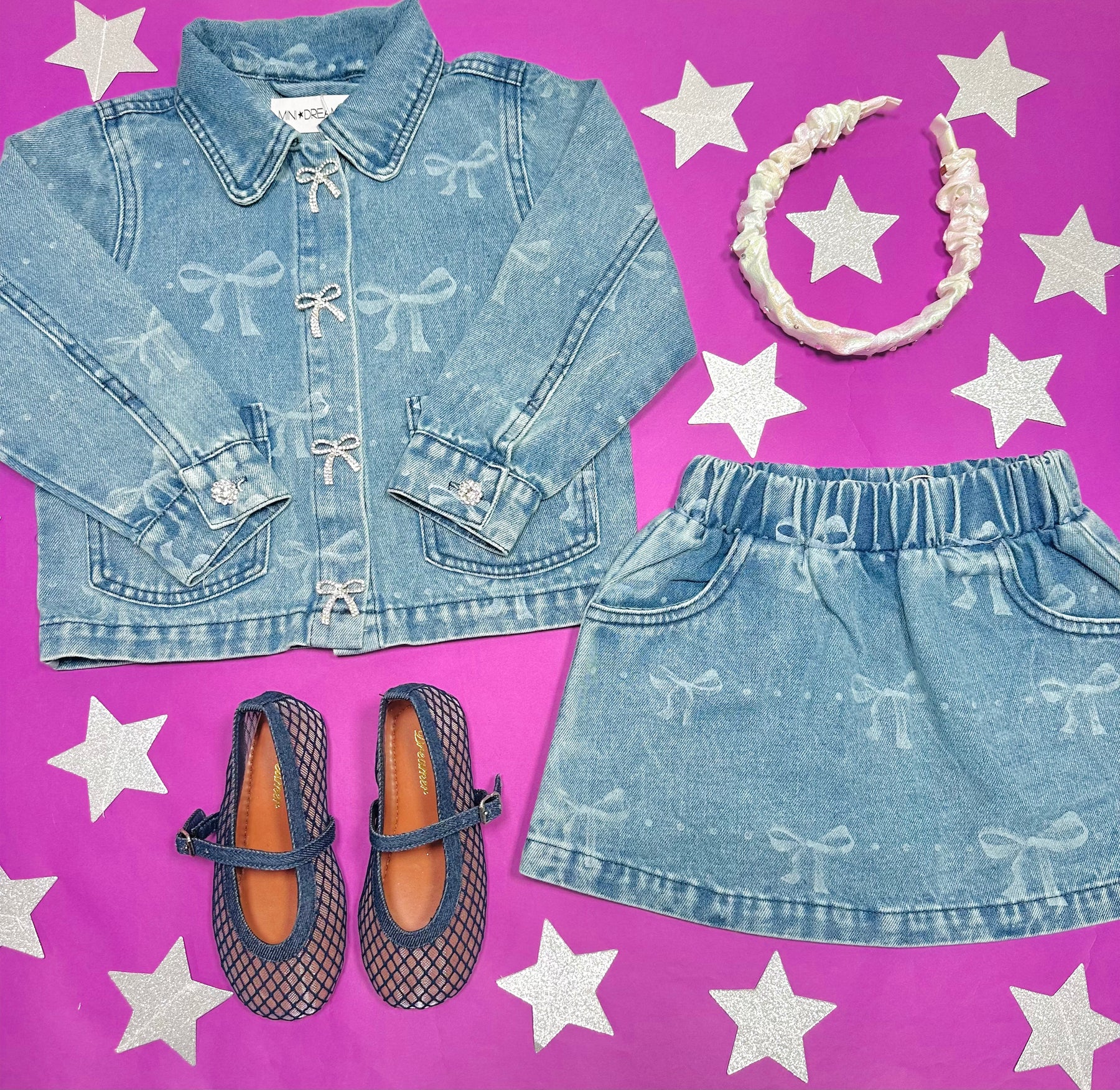 SCARLETT BOW DENIM JACKET