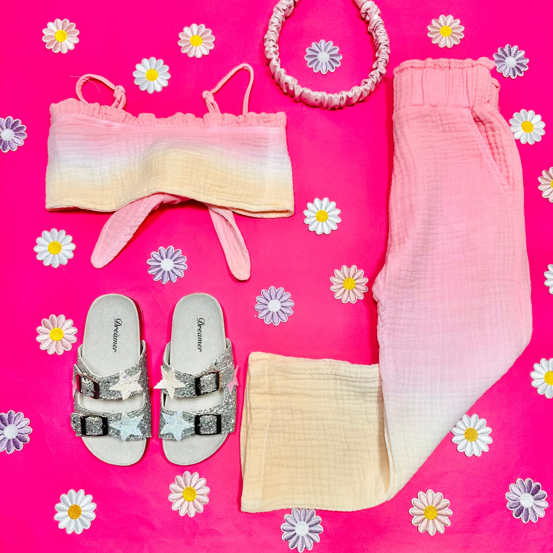 CABO DIP DYE CROP TOP AND PANTS SET