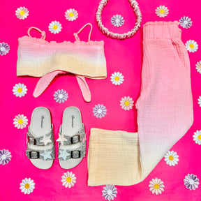 CABO DIP DYE CROP TOP AND PANTS SET