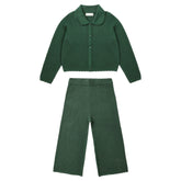 RIO CARDIGAN AND KNIT WIDE LEG PANTS SET