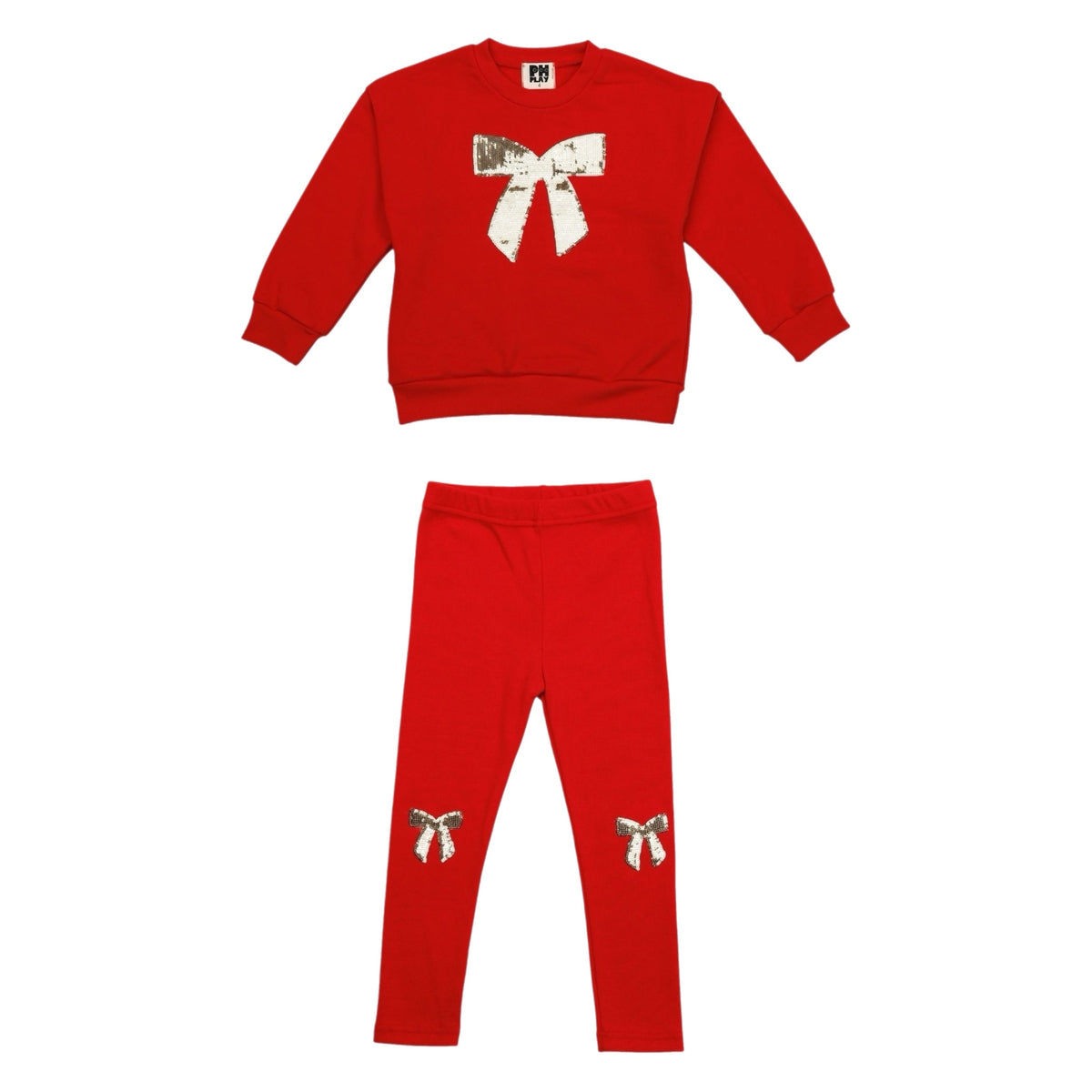 LULU BOW SWEATSHIRT AND LEGGINGS SET