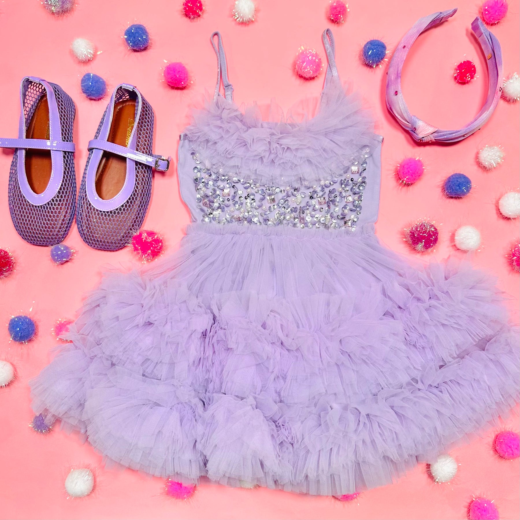 purple tutu dress Tutu Du Monde Girl's Celestial Shine Tutu Dress, Size 2-11, Pastel Lilac, 3-4Y, Toddler Girls Apparel Dresses