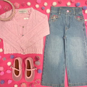 ISABELLA BOW KNIT TANK AND CARDIGAN SET - SET