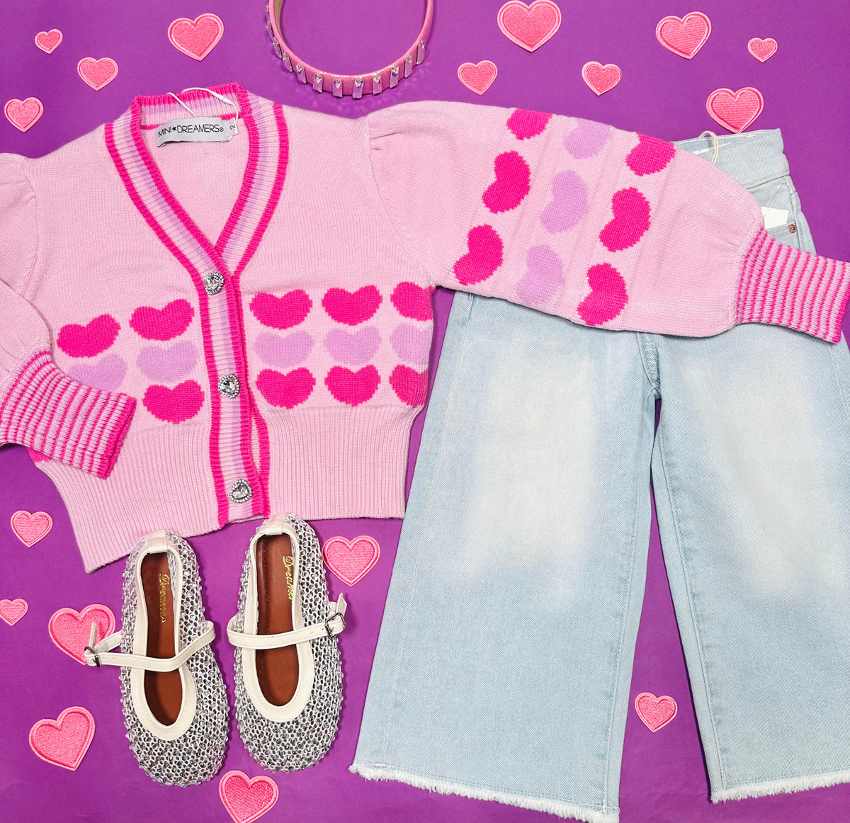 CELINE HEART CARDIGAN - CARDIGANS