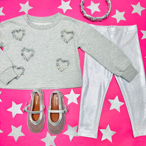 CRYSTAL HEART SWEATSHIRT