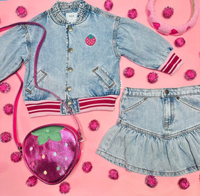 DENIM FRILL SKIRT - SKIRTS