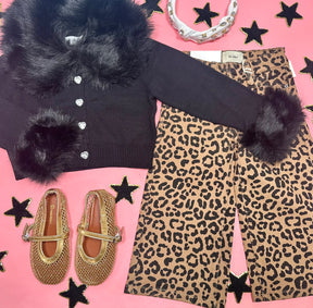 CATWALK LEOPARD NINI WIDE LEG JEANS - PANTS