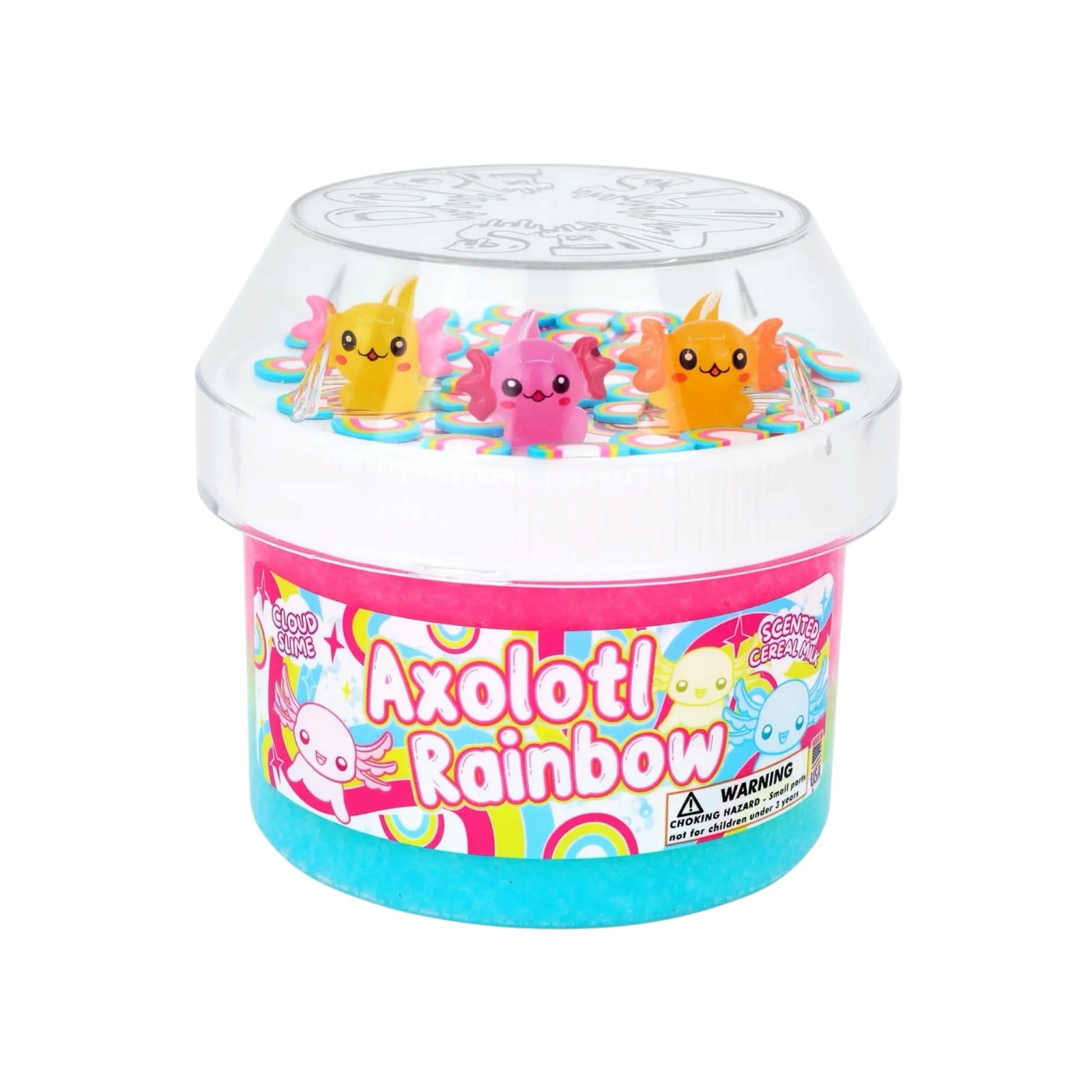 AXOLOTL RAINBOW CLOUD TEXTURED SLIME (PREORDER)