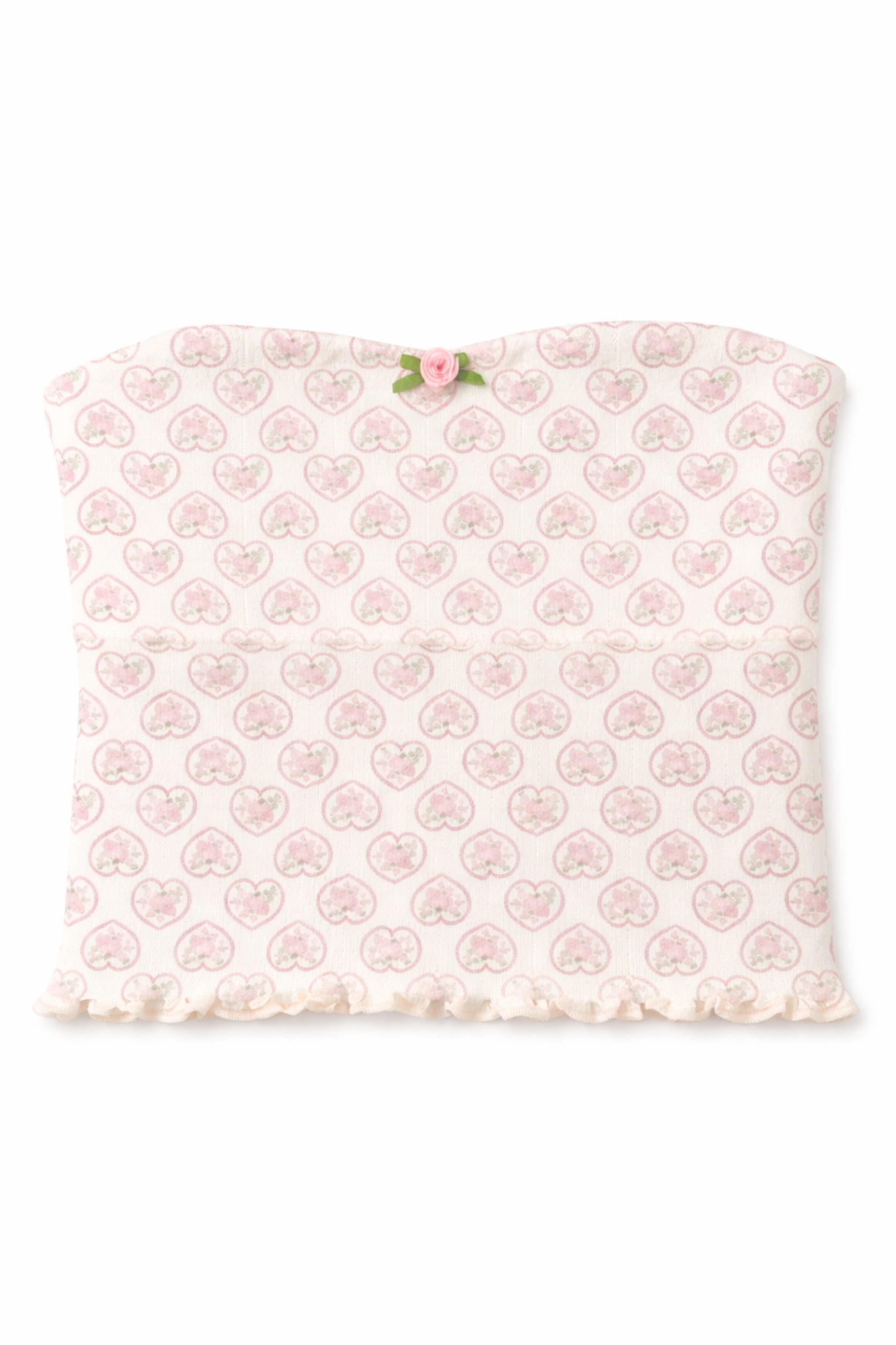 FELICTY PICOT EDGE HEART TUBE TOP (PREORDER)