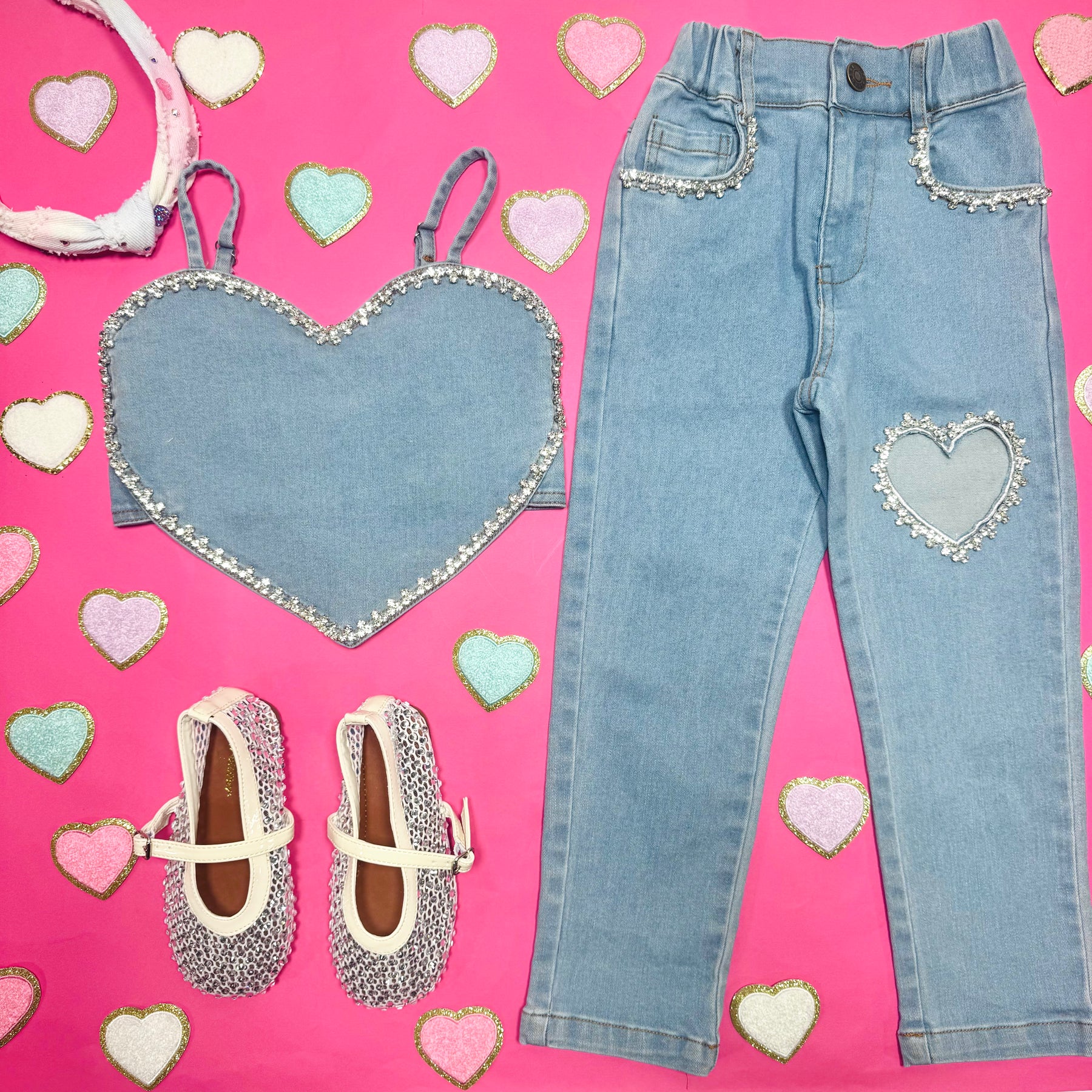 HEART CRYSTAL TOP - MINI DREAMERS - TANK TOPS