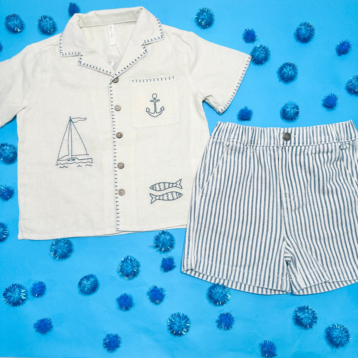 RAILROAD STRIPE DAWSON SHORTS