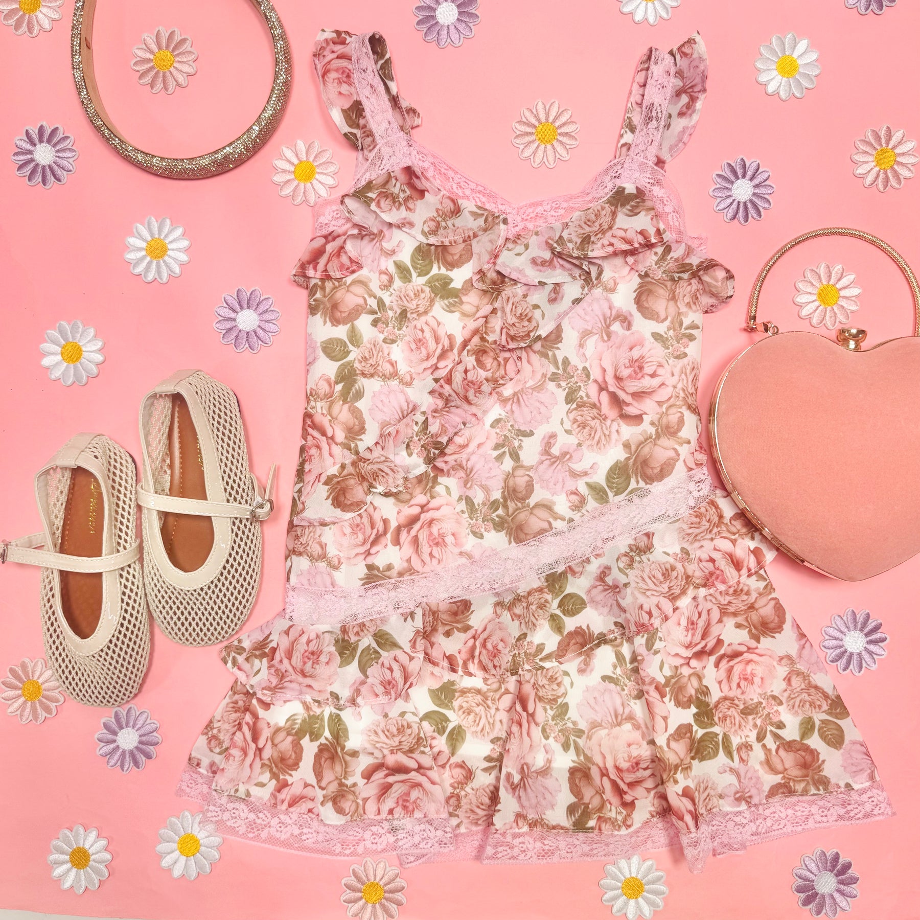 CAMELLIA FRILL MINI DRESS