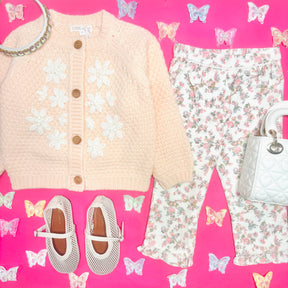 FLORALI CORDUROY RUFFLE PANTS