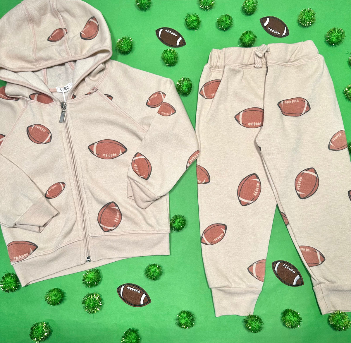 FOOTBALL ZIP UP HOODIE