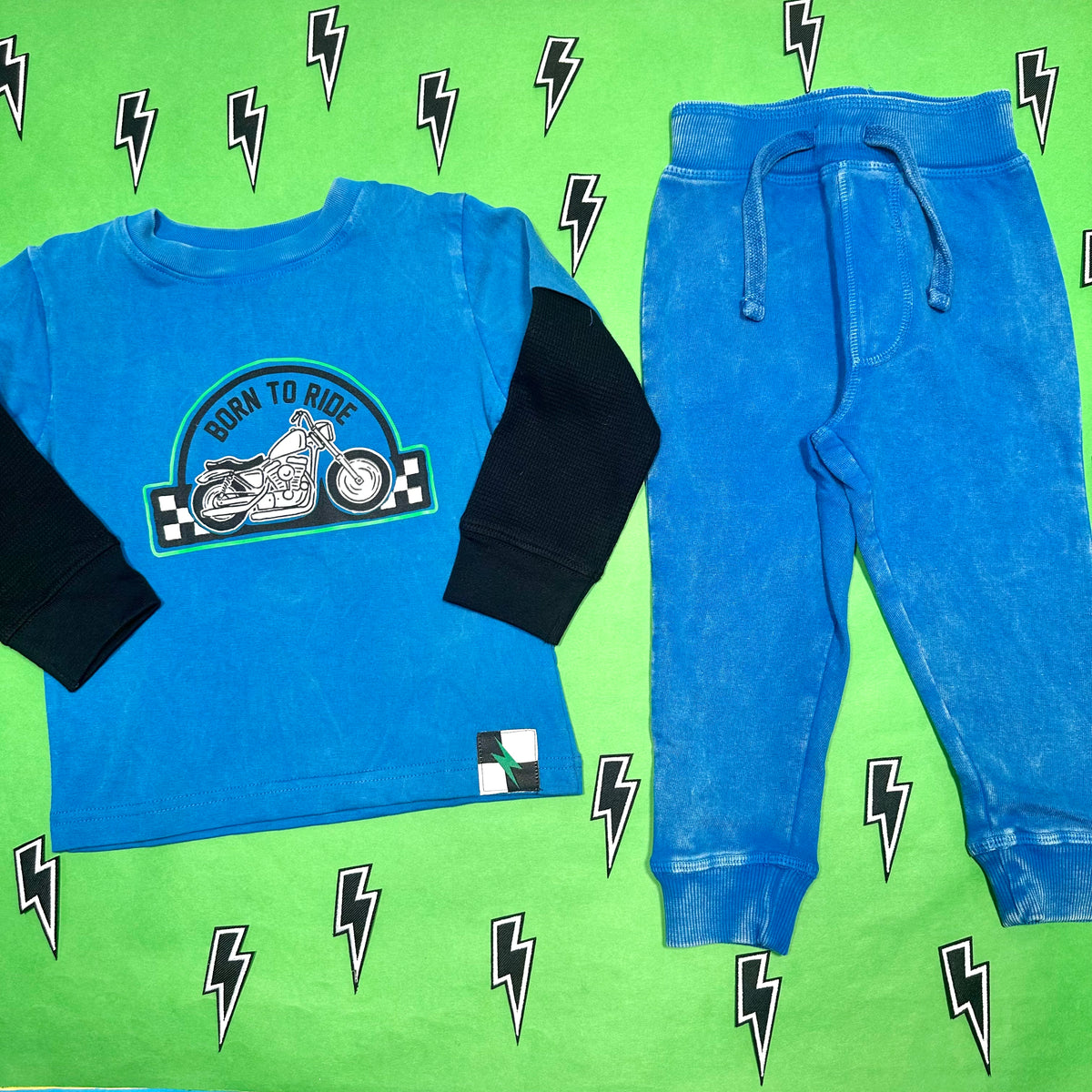 BORN TO RIDE TWOFER LONG SLEEVE TSHIRT