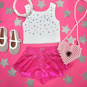 METALLIC DOUBLE SHORTS