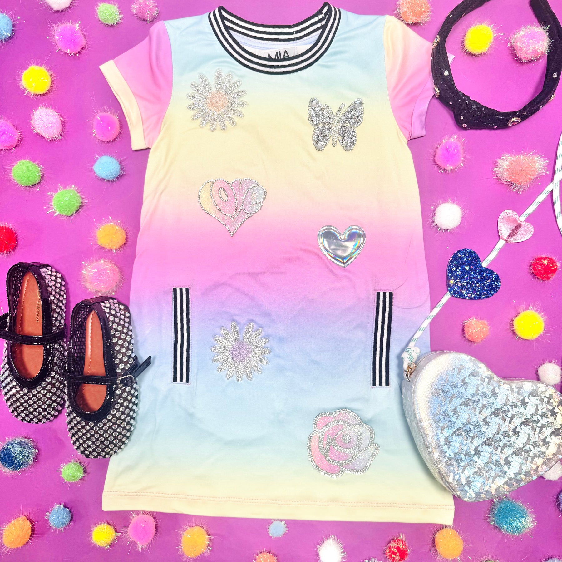 ICON PATCHES RAINBOW DRESS