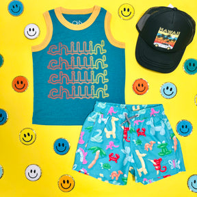 ANIMAL BALLOONS SWIM TRUNKS