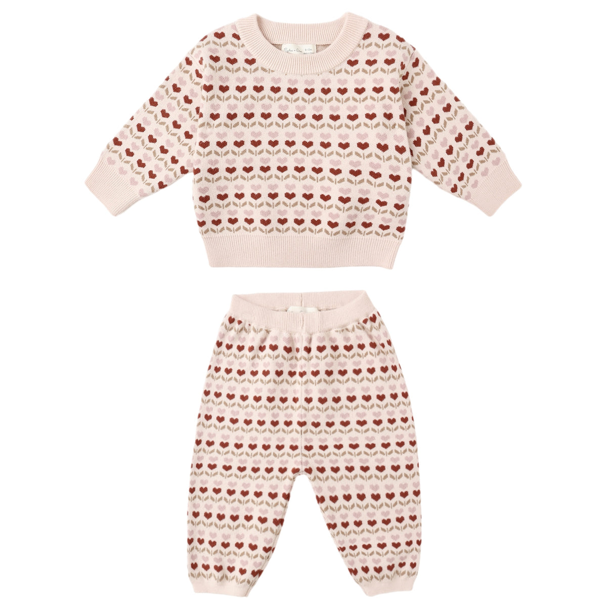 RUBY BOWS KNIT SWEATER AND SWEATPANTS SET
