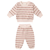 RUBY BOWS KNIT SWEATER AND SWEATPANTS SET
