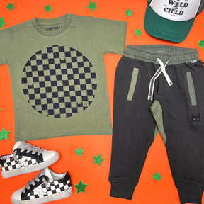 JUMP CROSS COLORBLOCK SWEATPANTS