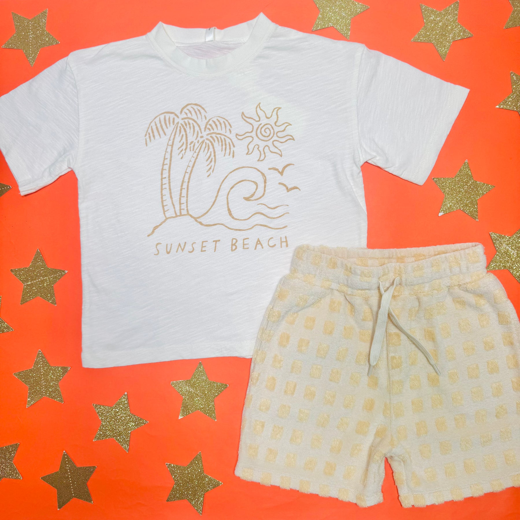 BUTTERSCOTCH GRID TERRY SHORTS