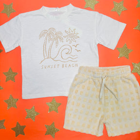 BUTTERSCOTCH GRID TERRY SHORTS
