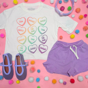 POSITIVE VIBES RUFFLE SHORTS