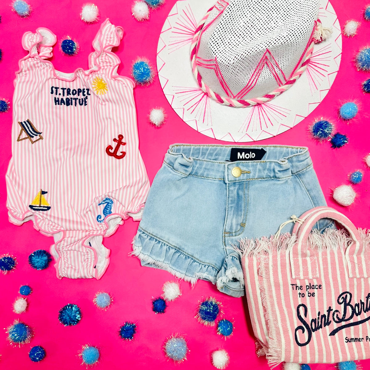 ST TROPEZ STRIPE ONE PIECE SWIMSUIT