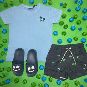 EMBROIDERED PALM TREES TSHIRT