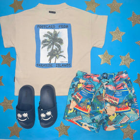 POSTCARDS FROM PARADISE SWIM TRUNK