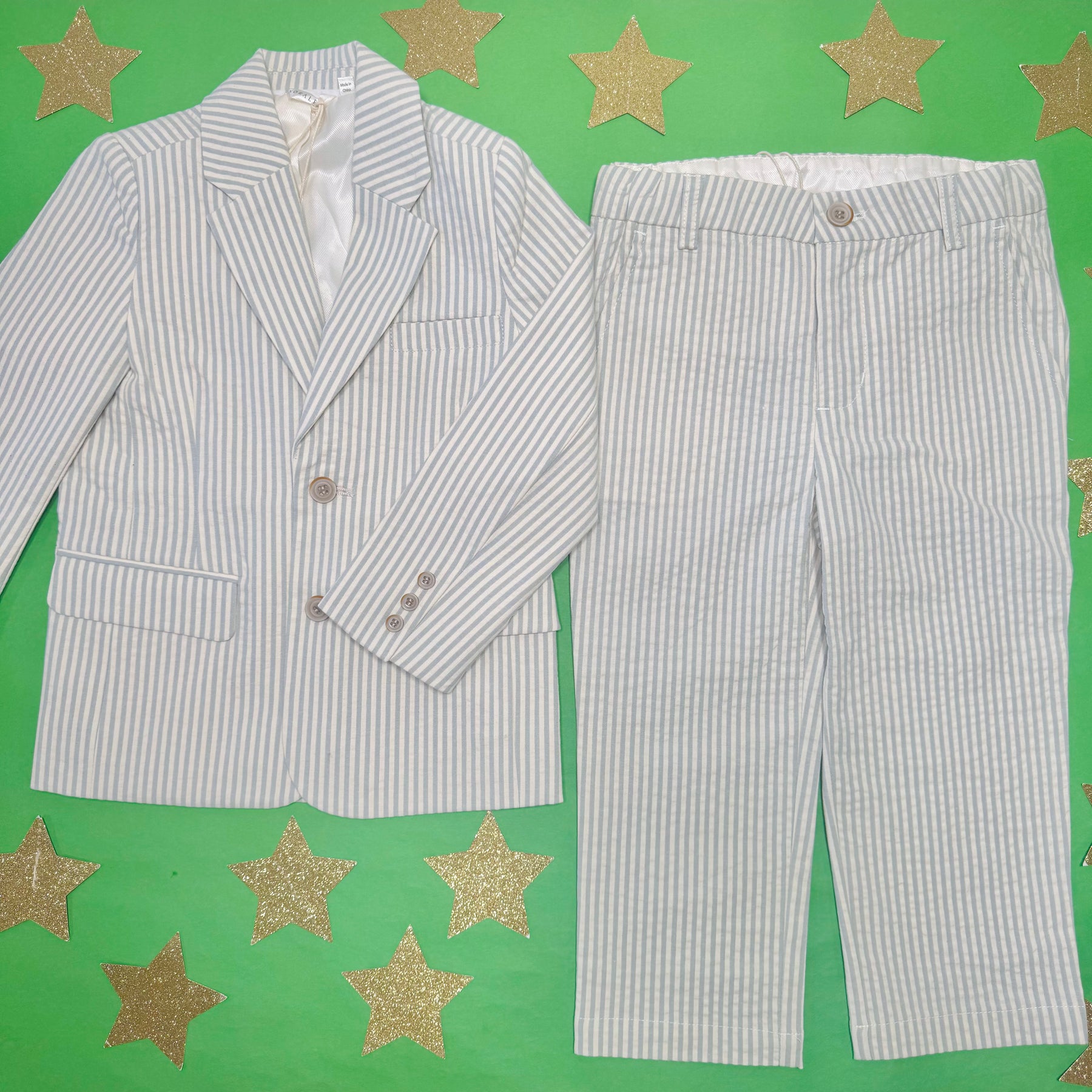 SEERSUCKER STRIPE SEBASTIAN BLAZER