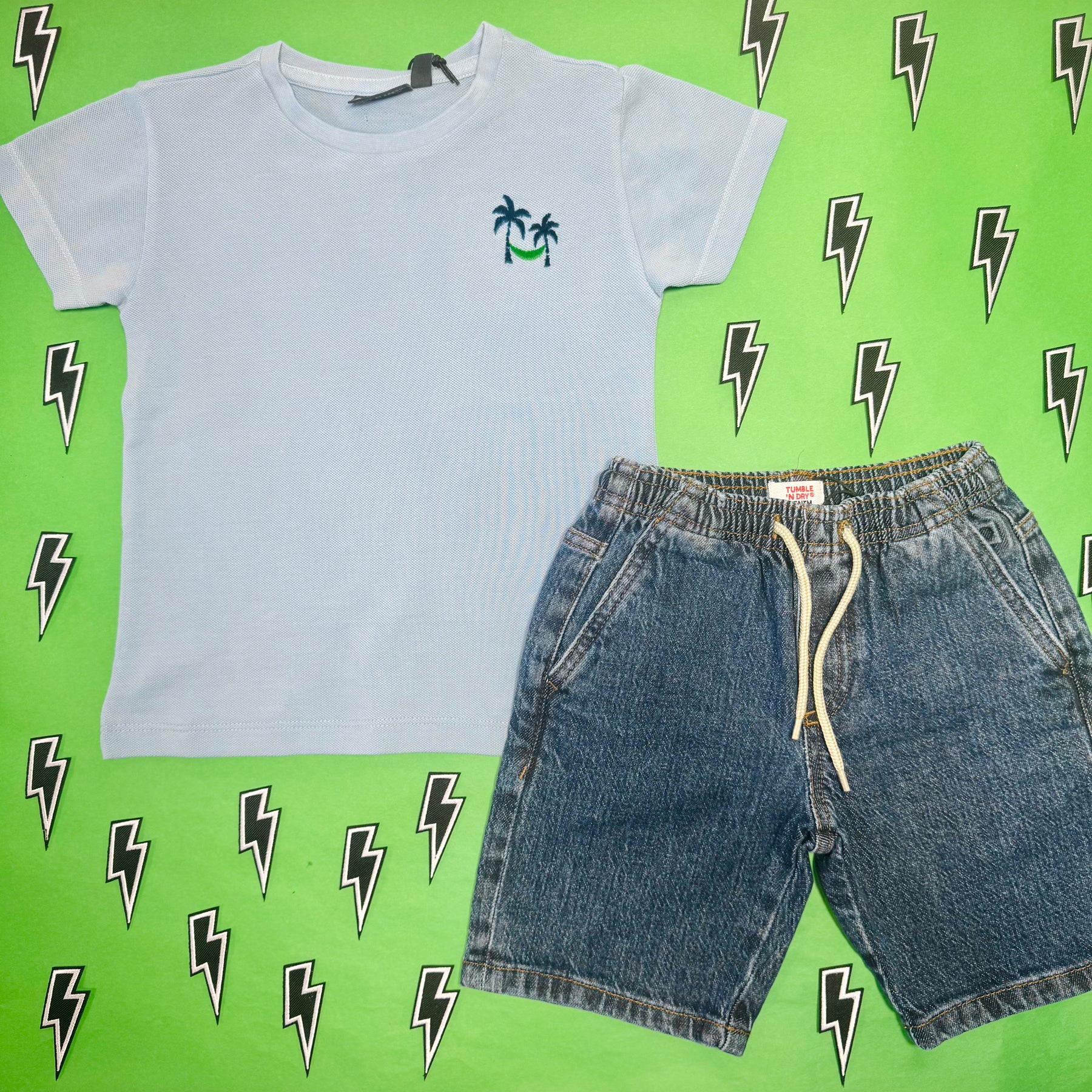 EMBROIDERED PALM TREES TSHIRT