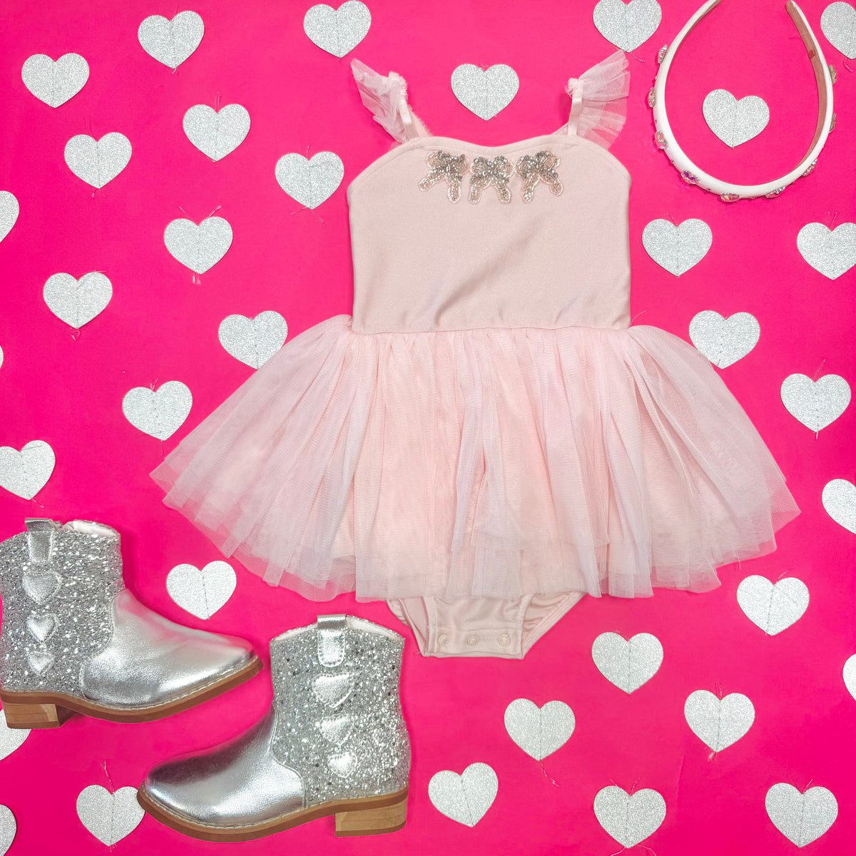 CLEMENTINE BOWS TUTU DRESS