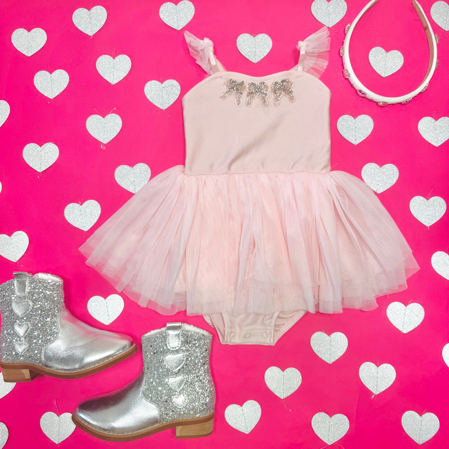 CLEMENTINE BOWS TUTU DRESS