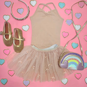 BALLERINA LEOTARD AND BOWS TUTU SKIRT SET