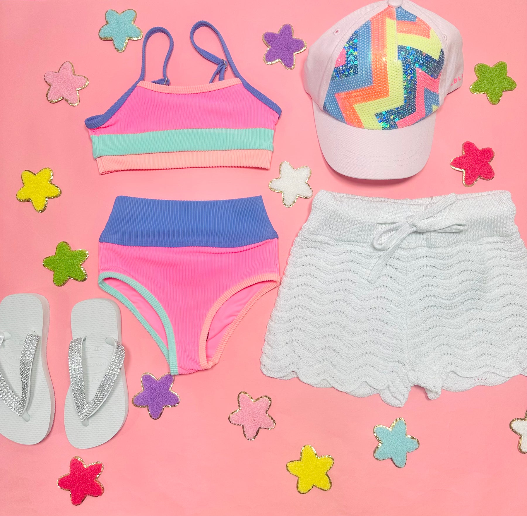 LITTLE EVA EMMIE SHERBERT SHORES TWO PIECE BIKINI