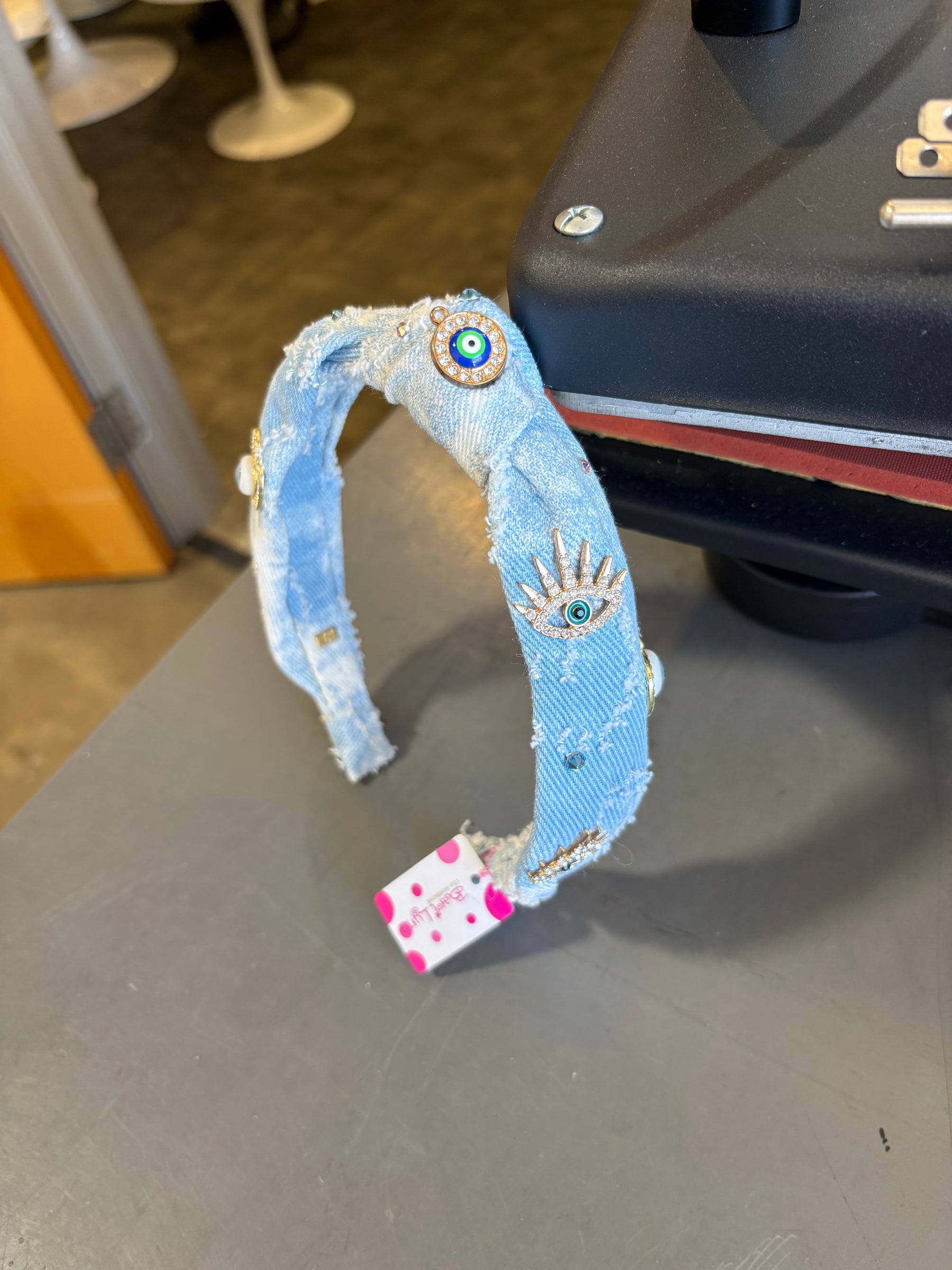 EYES DENIM HEADBAND - BARI LYNN - HEADBANDS