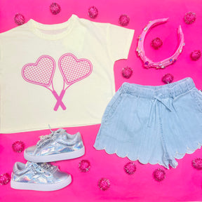 WASHED CHAMBRAY ADDIE SHORTS