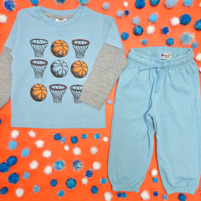 BASKETBALL TWOFER LONG SLEEVE TSHIRT - MISH MISH - LONG SLEEVE TOPS